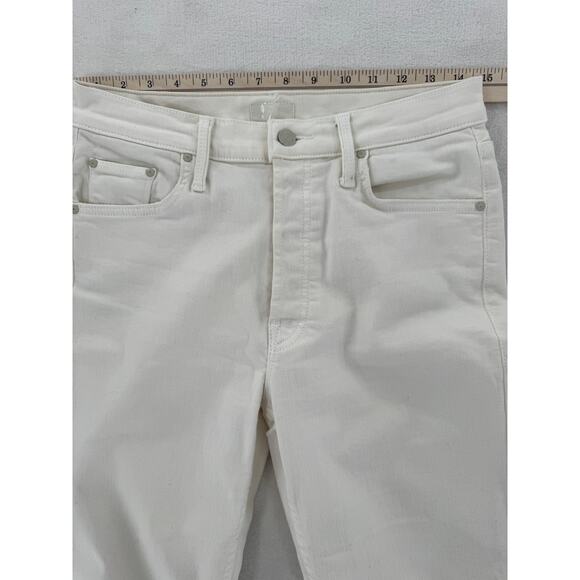 Mother The Tomcat Jeans Cream Puffs White Ivory Jeans Ankle Denim Mid Rise 28 6 - Picture 5 of 11